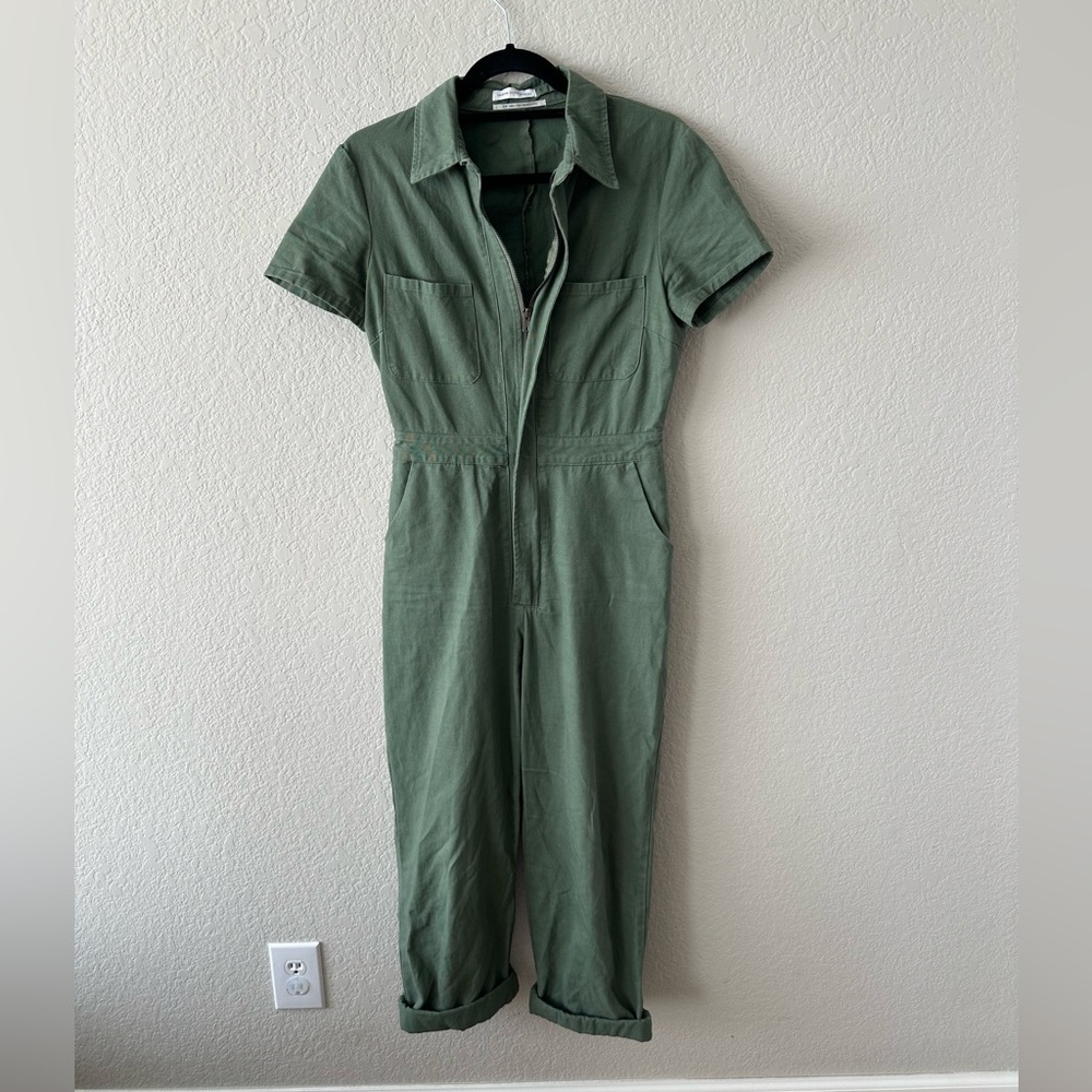 Urban Outfitters Olive Green Utility Jumpsuit